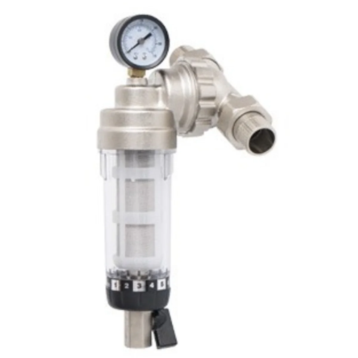 Filter Sentral Seluruh Rumah 360 Derajat Filter Katup Putar Universal Filter Air Sedimen Dapat Digunakan Kembali 1 Inci Panas