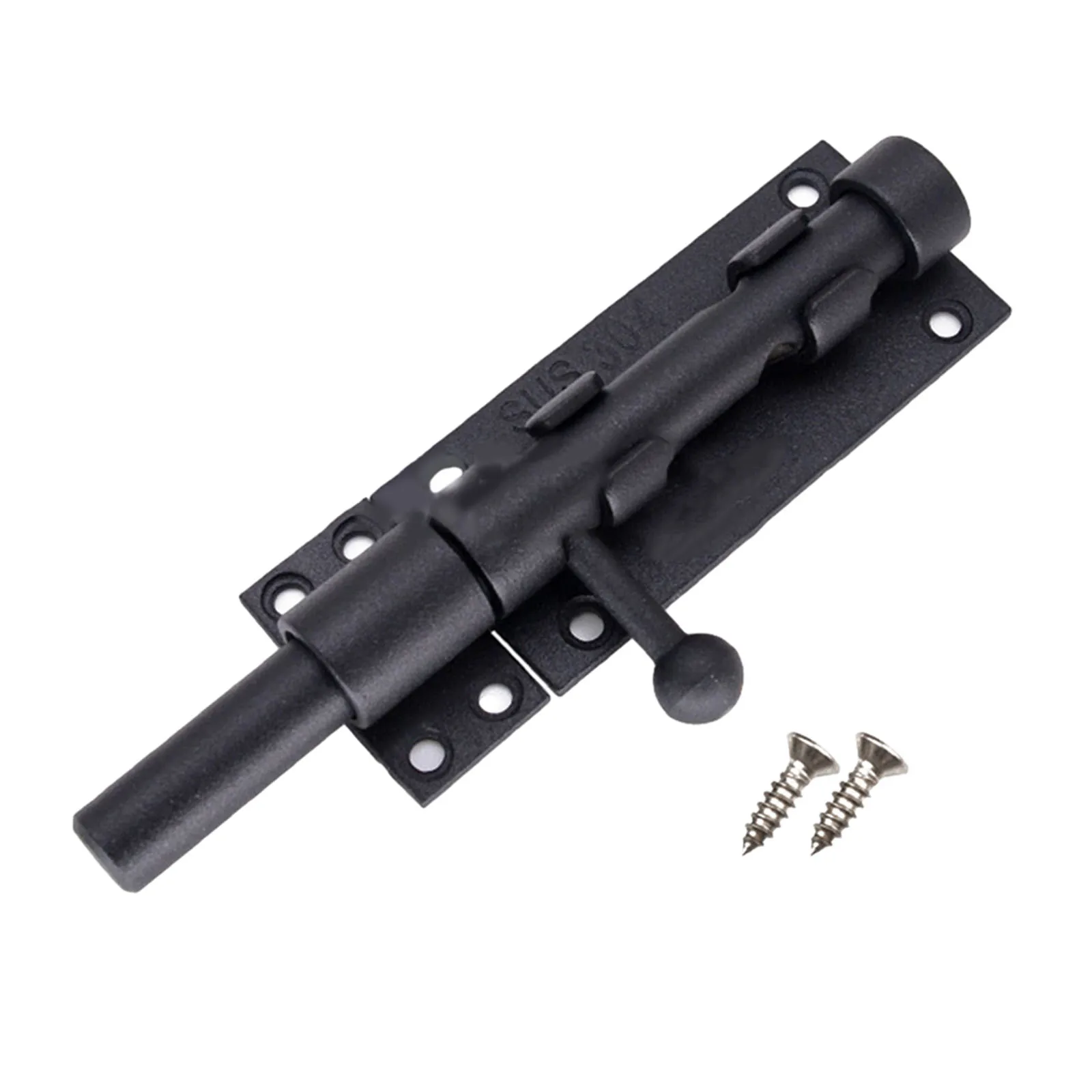 304 Stainless Steel Latch Length 160mm For Secure Doors Left And Right-handed Door Black Solid Buckle Home Hardware Parts