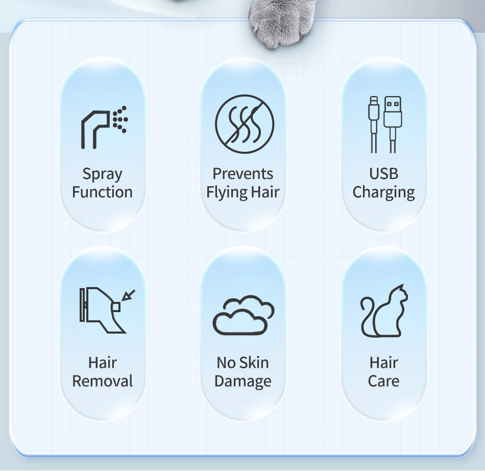 ROJECO Haustier Spray Haar Kamm Professionelle Elektrische Haarglätter Kamm Bürste Für Katze Haustier Massage Kamm Dampf Pinsel Für Haarpflege – Detail 2