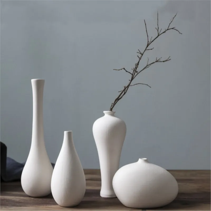 Black White Ceramic Vase Chinese Arts And Crafts Decor Contracted Porcelain Flower Vase Creative Gift Household Decoration
