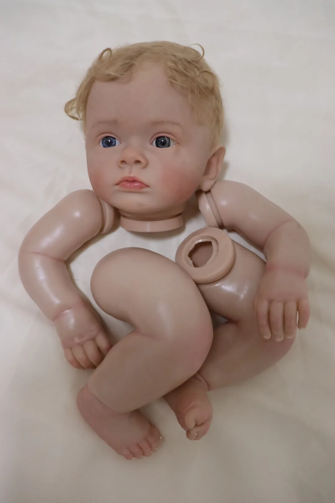 FBBD Clearance 23'' Reborn Baby Tutti with hand-rooted hair made by artist without cloth body