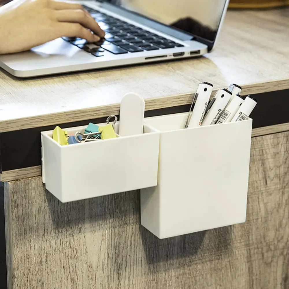 Creative Table Edge Storage Holder Clean And Orderly Pen Holder Storage Rack Easy To Install Durable Sundries Storage Rack