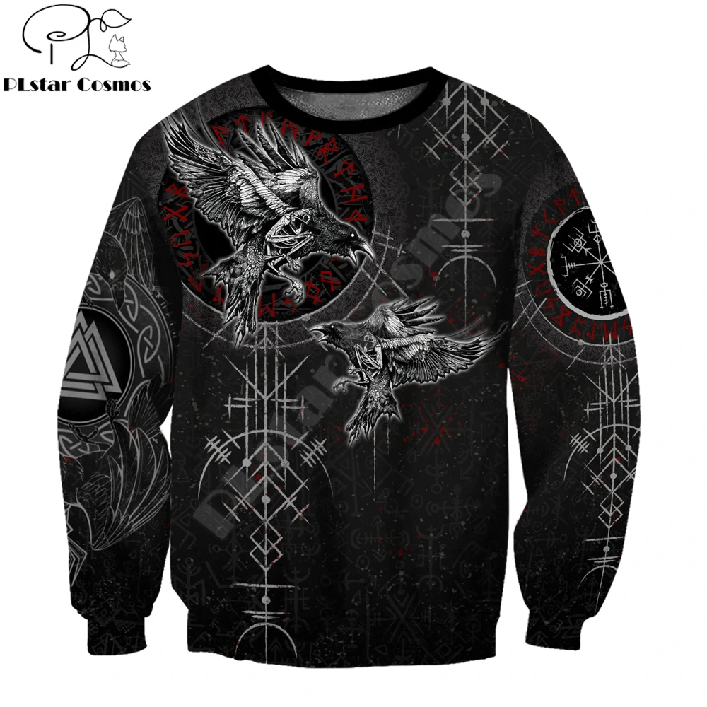 Sudadera con capucha Huginn y Muninn – Estampado 3D Valknut - imagen 4