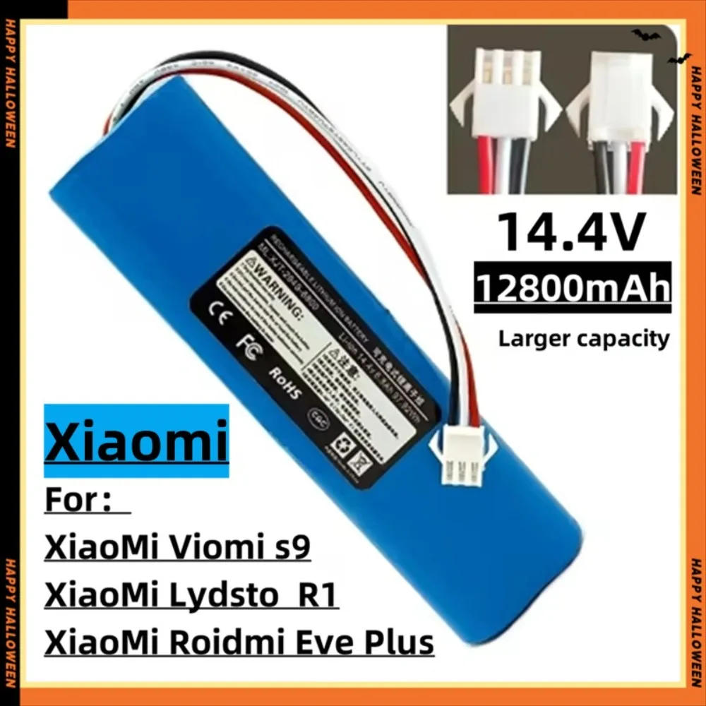 

12800mAh Rechargeable Li-ion Battery for XiaoMi Lydsto R1 Viomi S9 Roidmi Eve Plus Robot Vacuum Cleaner Battery Pack