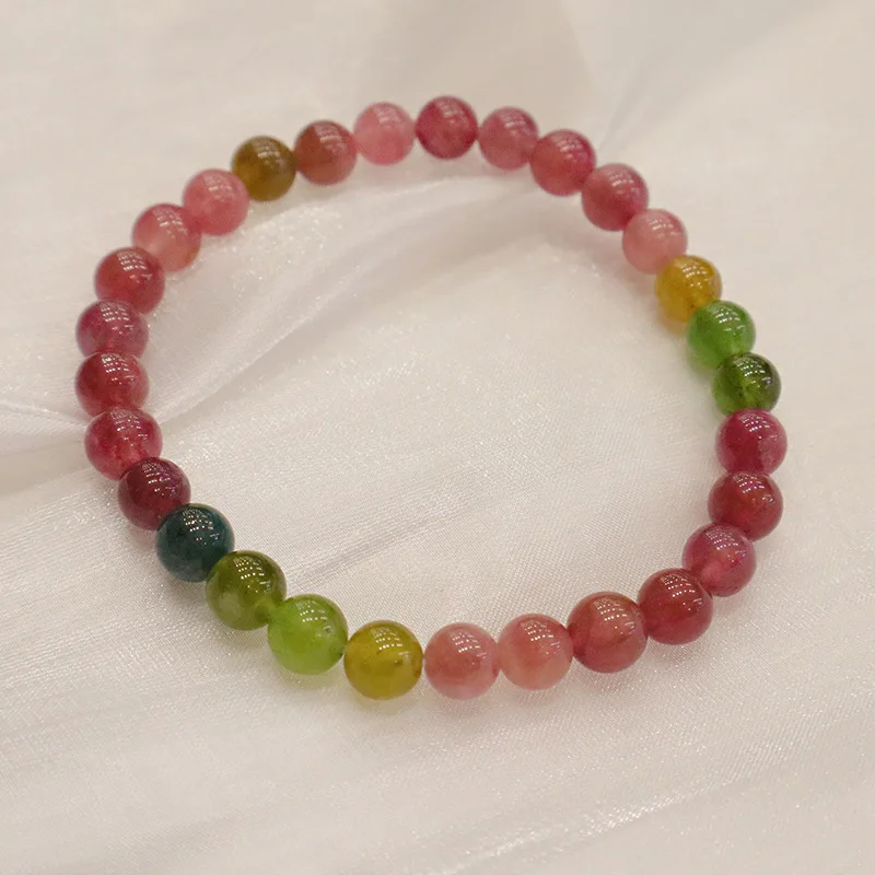 

Natural Tourmaline Single Circle Bracelet Rainbow Tourmaline Bracelet Wholesale