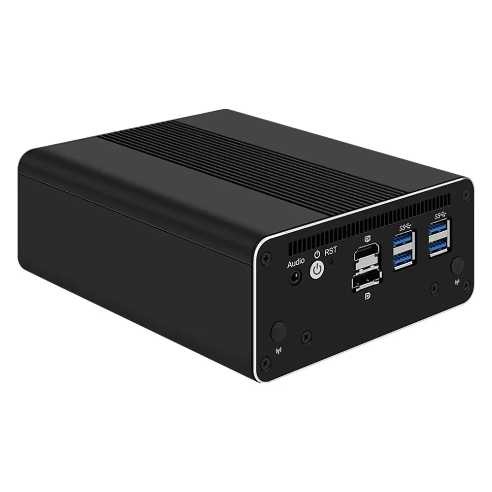 Micro apparecchio firewall, mini PC, VPN, PC router, Intel i5 1250P 1235U 1215U 8505 AES-NI, 4 x 2,5 GbE I226-V, console, 2 * HDMI DP