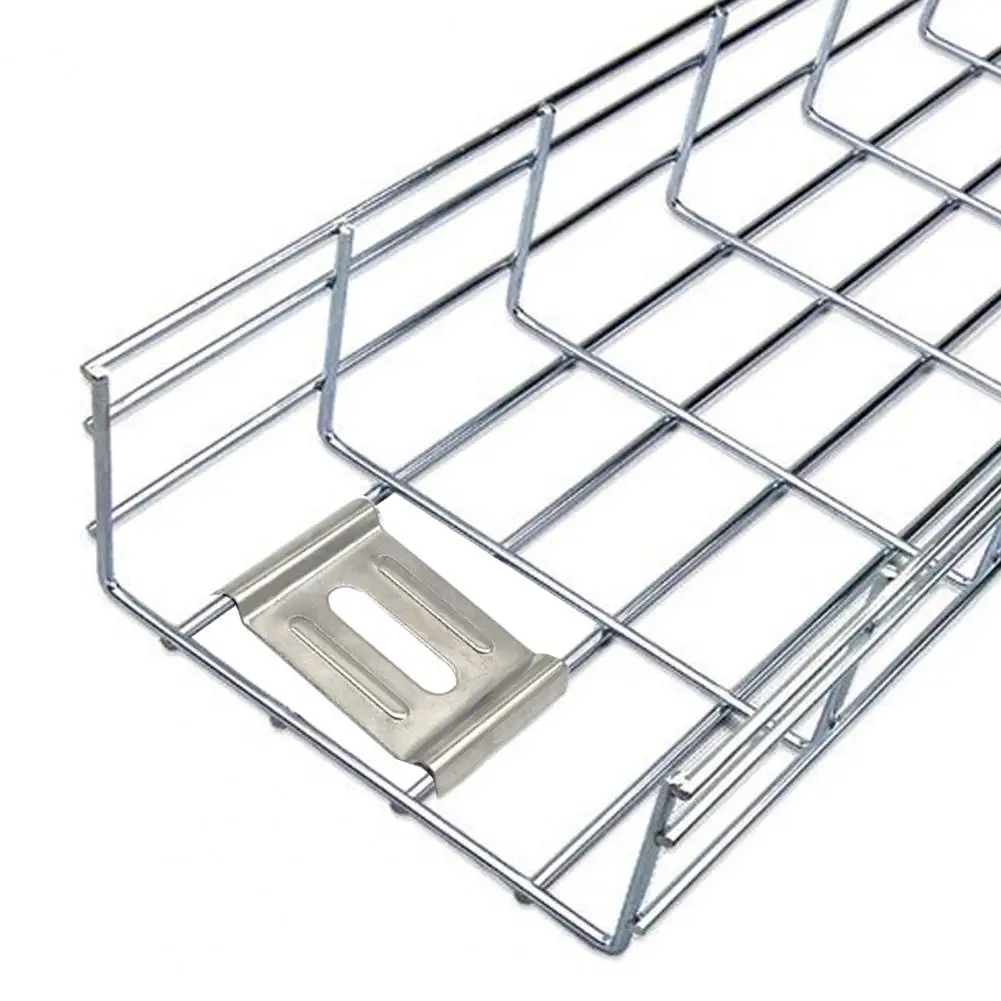Basket Cable Tray Clamp 30/60pcs Metal Cable Raceways Hold Down Clamps Support Washers for 4mm-6mm Wire Diameter Basket Wire