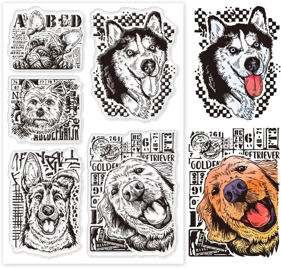 

2024 New Dog Clear Seal Stamp DIY Scrapbooking Embossing Photo Album Decorative Paper Card Craft Art Handmade Gift