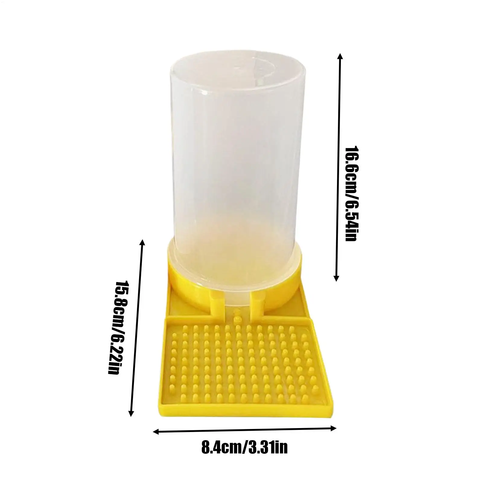 Geflügelfutter- und Wasserspender, Auslaufsicher, Große Kapazität, Transparenter Futter- und Wasserbehälter für Küken, Wachteln und Bienen – Detail 1