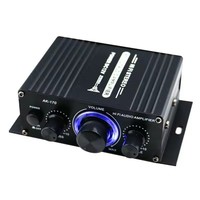 AK170 12V Mini Audio Power Amplifier Dual Channel 20W+20W HIFI Digital Stereo Audio Power Amplifier Home Car Radio Microphone