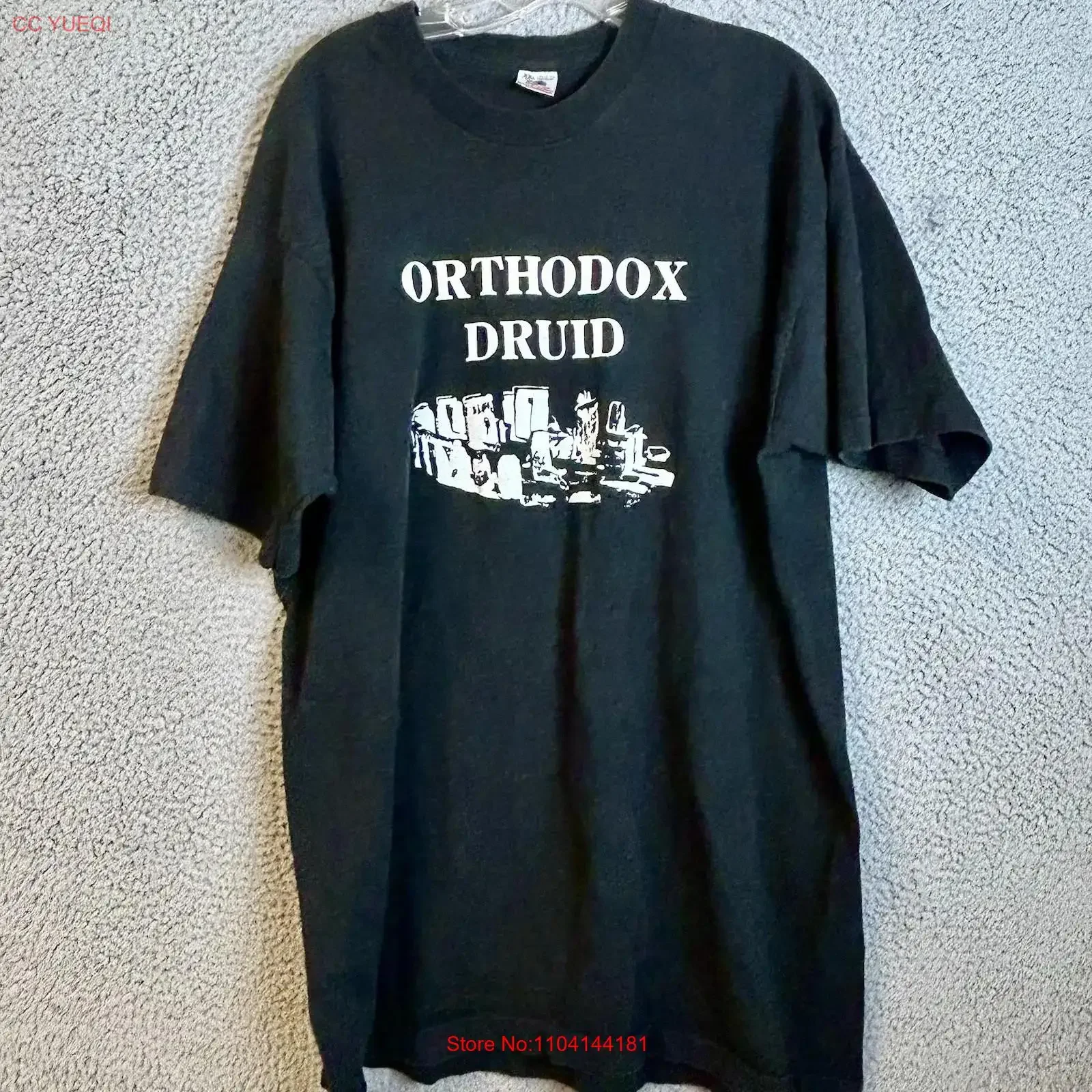 Vintage 80 s 90's Orthodox Druid Pagan Stonehenge T Shirt Size XXL 2XL long or short sleeves vintage Washed Soft fashion