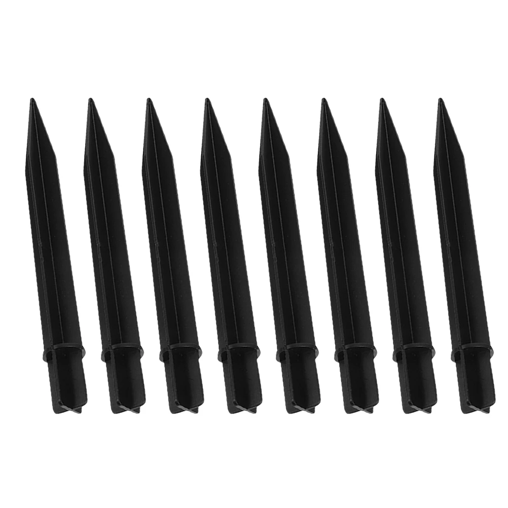 

8 Pcs Lawn Lamp Ground Pole Stakes for Decorations Landscape Lighting Black Spikes