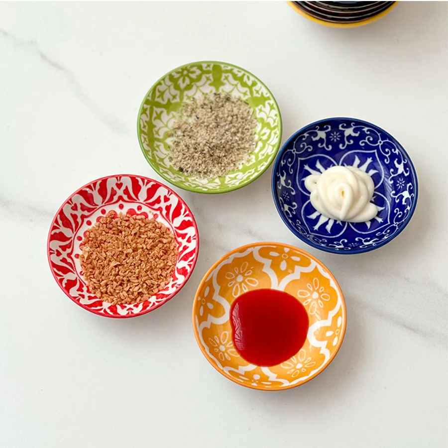 Bohemian Ceramic Condiment Dish Set 5