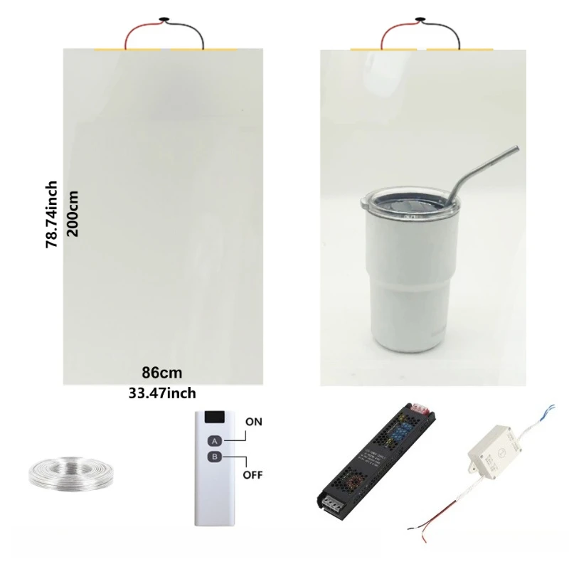 Intelligent dimming glass film, office partition, power-on, transparent power-off atomization anti-peeping film