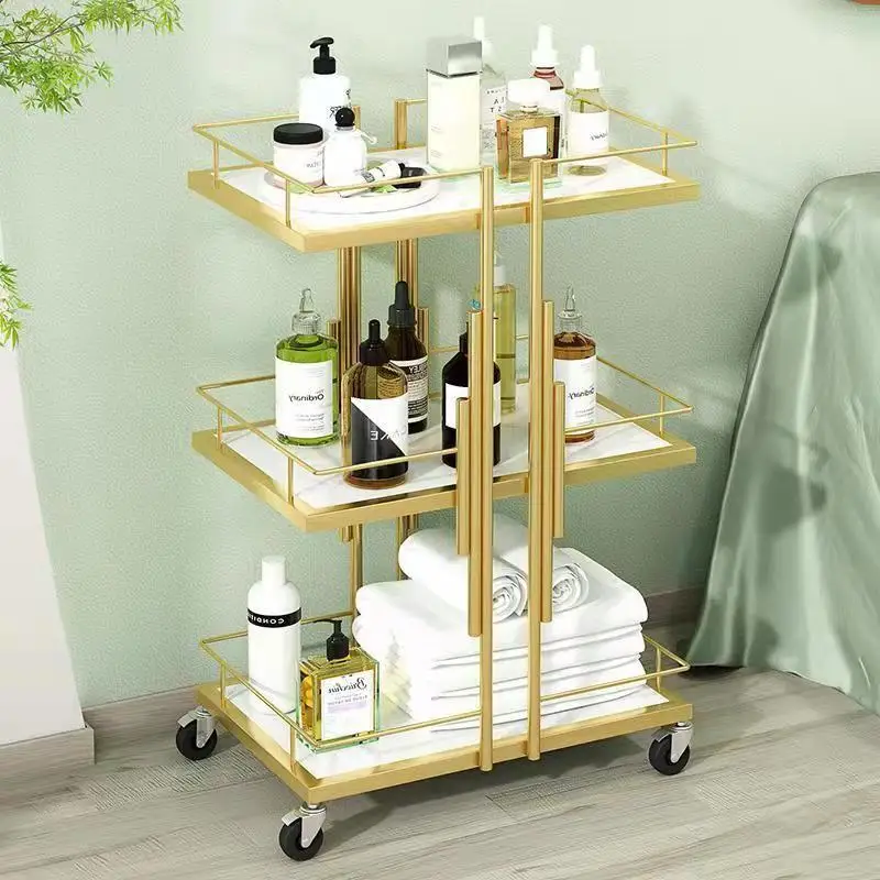 Trolley Salon Medical Beauty Utility Hair Makeup Cosmetic Salon Trolley Storage Spa Carrito Auxiliar Salon Furniture BL50ST