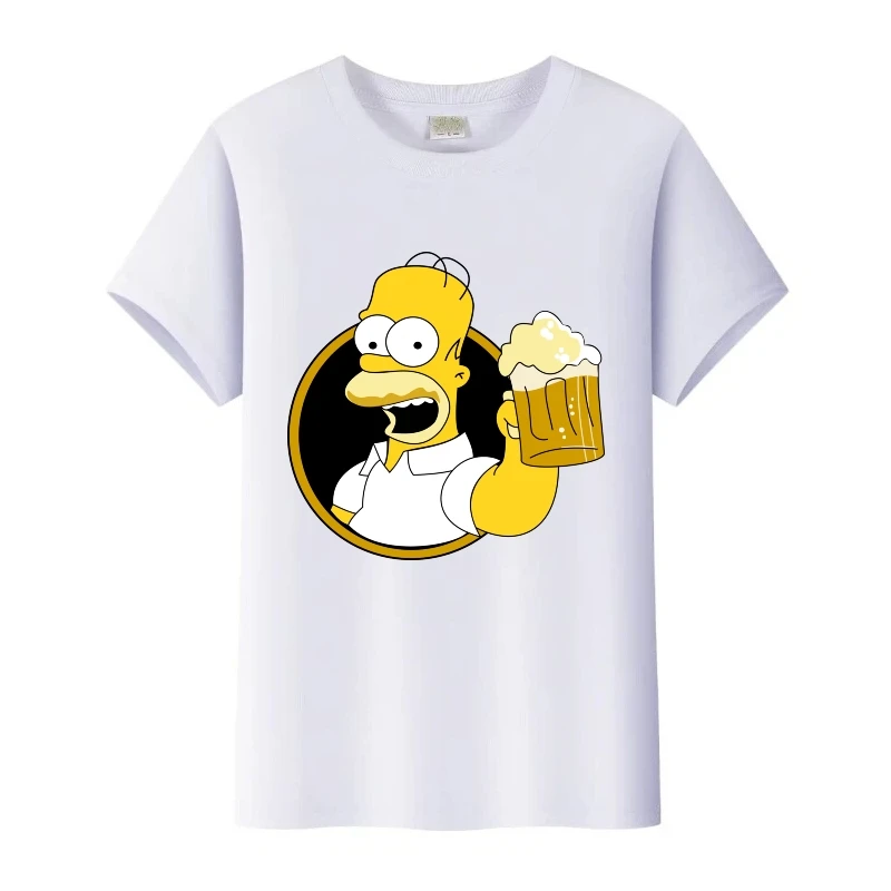 

Funny Disney Cartoon The Simpson Graphic Children t-shirt Ladies Tees Streetwear Man Tops Family Girl Blouses White Women Tshirt