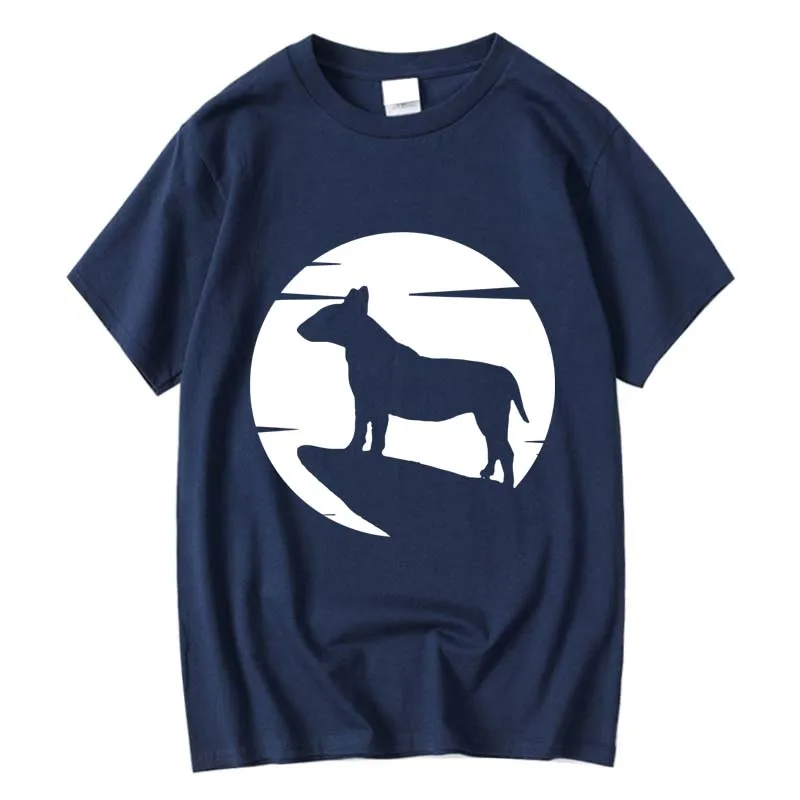 High Quality 100% Cotton Men's T-Shirt Customizable Hand-Painted Design German Shepherd Print Fashionable Casual Top
