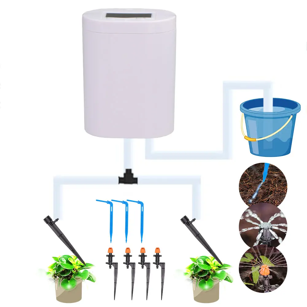 

Self-Watering 16/12/8/4 Pump Kits System Controller Automatic Timer Drip Irrigation Device for Plant Garden Sprinkler Gadget