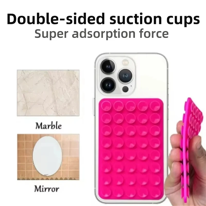 

Силиконовый квадратный силиконовый чехол для крепления телефона на присоске, автомобильный кронштейн, чехол для телефона, универсальный противоскользящий 40, двусторонняя присоска