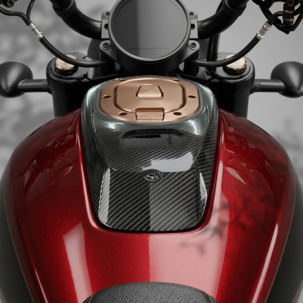 Carbon Fiber Fuel Tank Panel Decoration Trim for Harley Davidson Sportster S 2021-2026