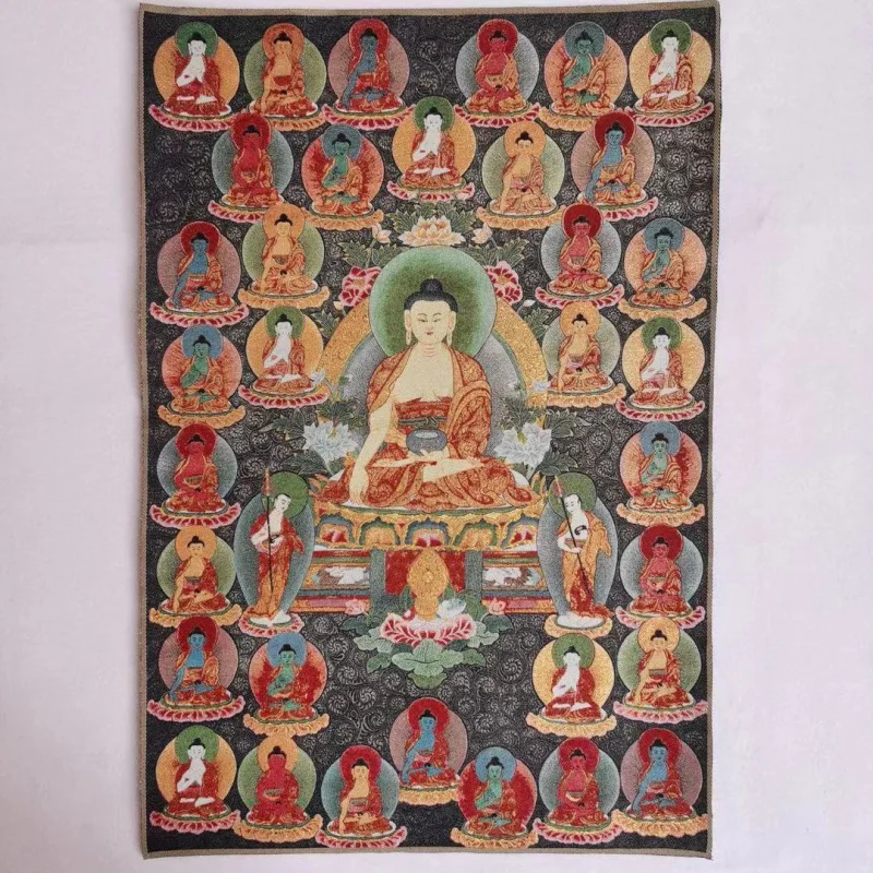 Wholesale Vintage Brocade Thangka Embroidered Painting Tibet Buddha Thangka Calligraphy and Painting Brocade 7 Optional