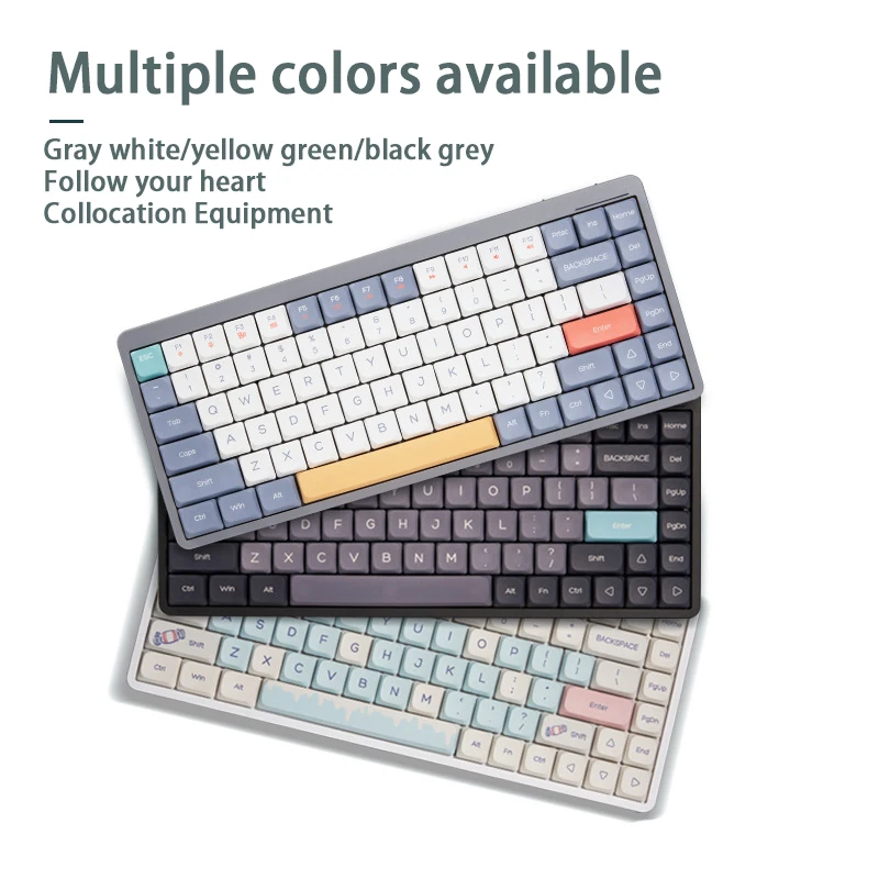 YK75 Bluetooth Dwarf Mechanical Keyboard portable Notebook Wireless Wired The Third Mock Examination Office Mute 5.0 keyboard