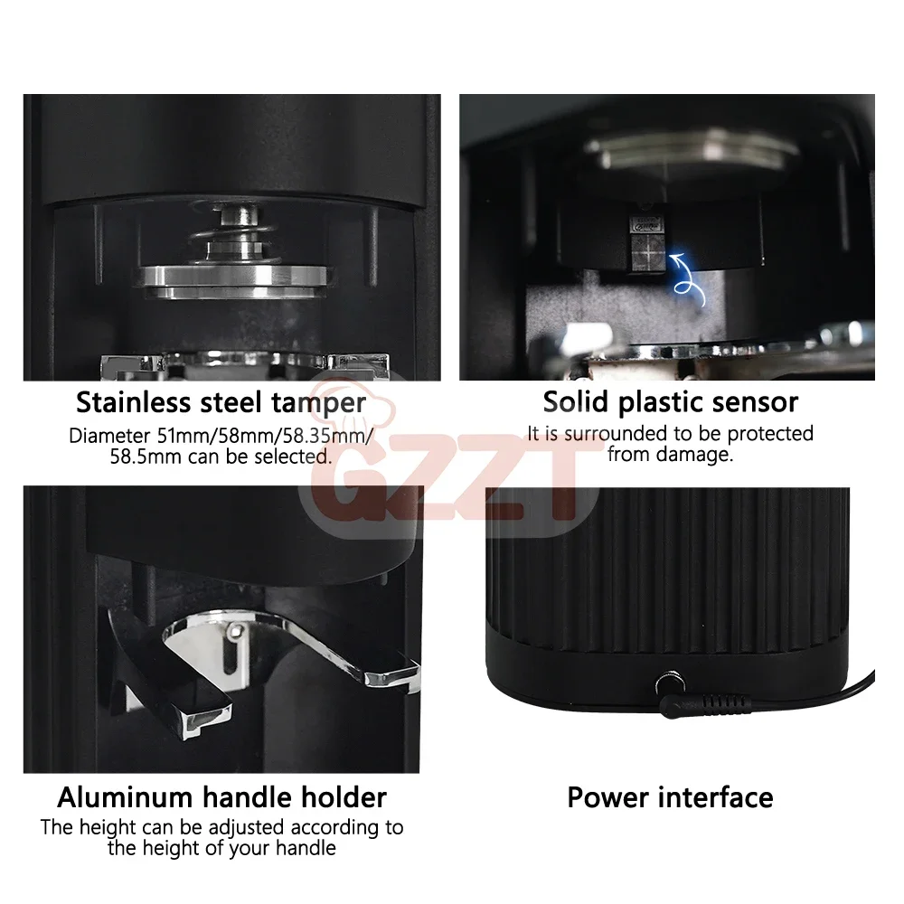 New Arrival 110V 220V Electric Tamper Automatic Coffee Powder Pressing Machine 51/58/58.35/58.5mm for Hotels in French