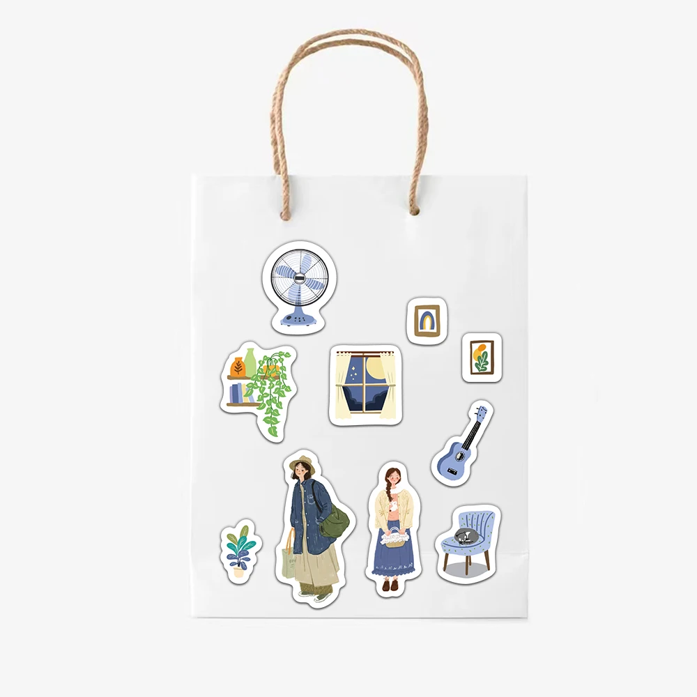 8 قطعة عطلة نهاية الأسبوع الحياة ملصقات صناعة يدوية شفاء كسول حساب اليد المواد حالات الهاتف حقائب الكمبيوتر المحمول أكواب المياه ملصقات مقاومة للماء