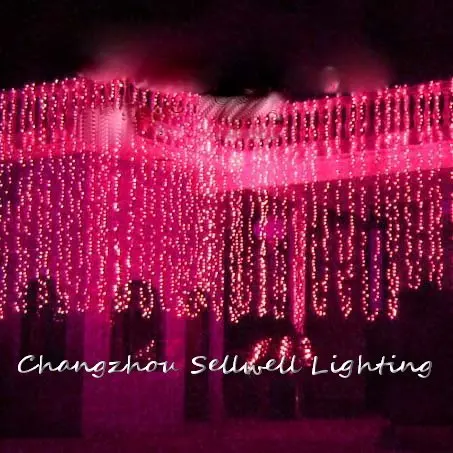 GREAT!Holiday light hotel wedding celebration decoration 3*6m red LED lamp H276 2025-03