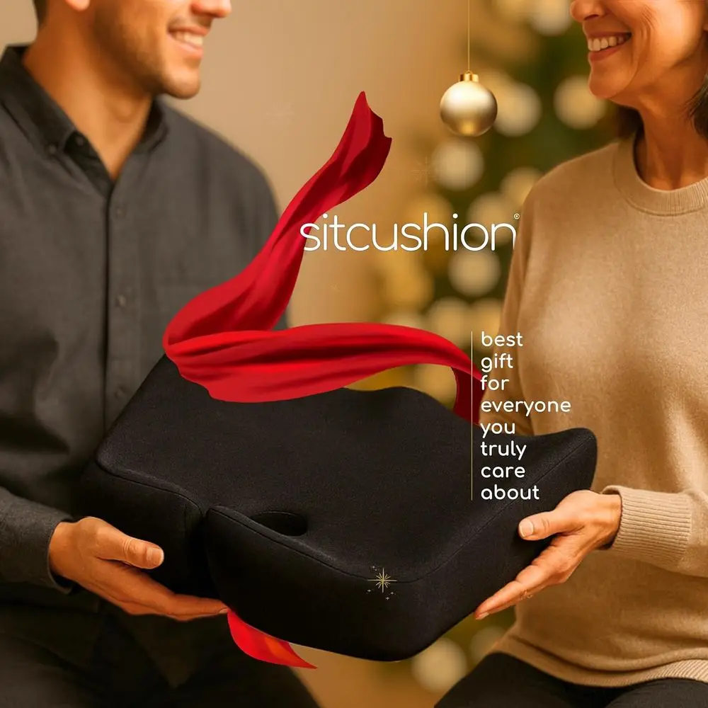 Ergonomic Office Chair Cushion for Sciatica Pain Relief, Computer Chair Cushion for All Day Comfort, Extra Large Seat Cushions f