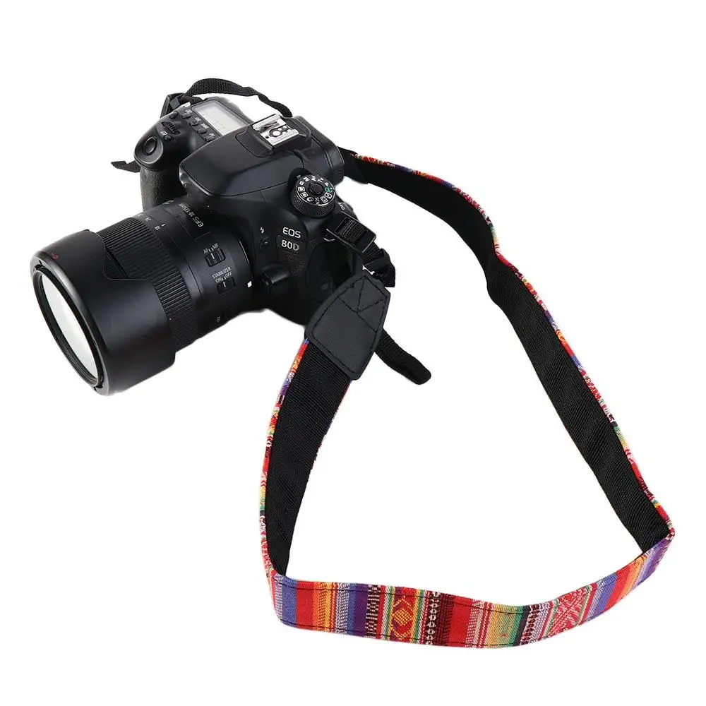 حزام كاميرات SLR DSLR خفيف الوزن ومتين وقابل للتعديل ومضاد للانزلاق وحزام كتف للكاميرا العتيقة