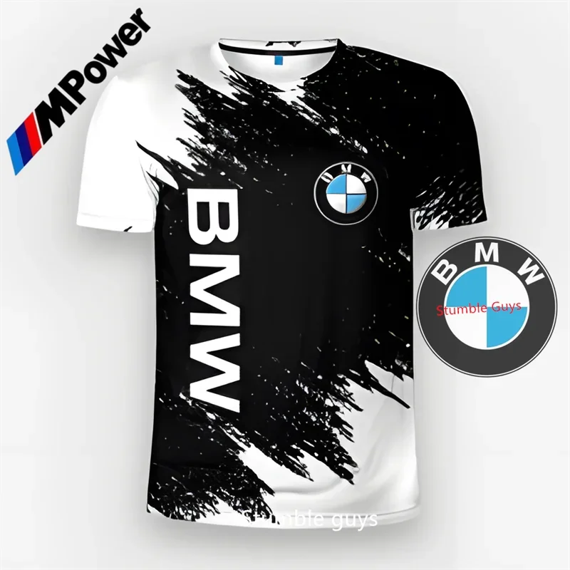 

BMW M Power Summer Men's Short Sleeve Kids T-shirt Sports Motorcycle Racing Vintage Quick-Dry Classic Trendy Casual Fashion