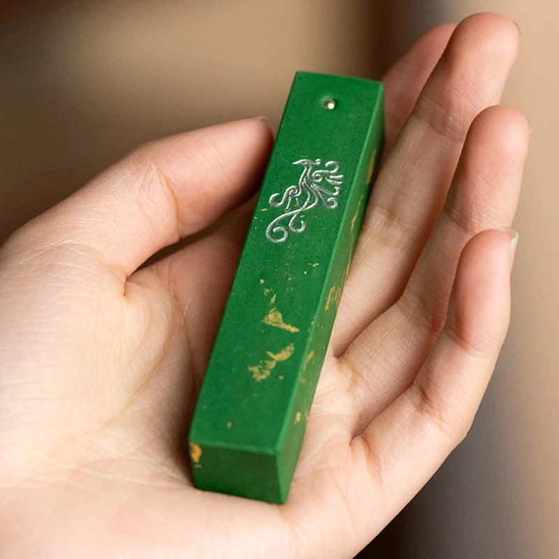 Colored Ink Blocks Handmade Ancient Style Portable Rectangular Ink Stick Huizhou Ink Sticks Mineral Four Treasures of the Study