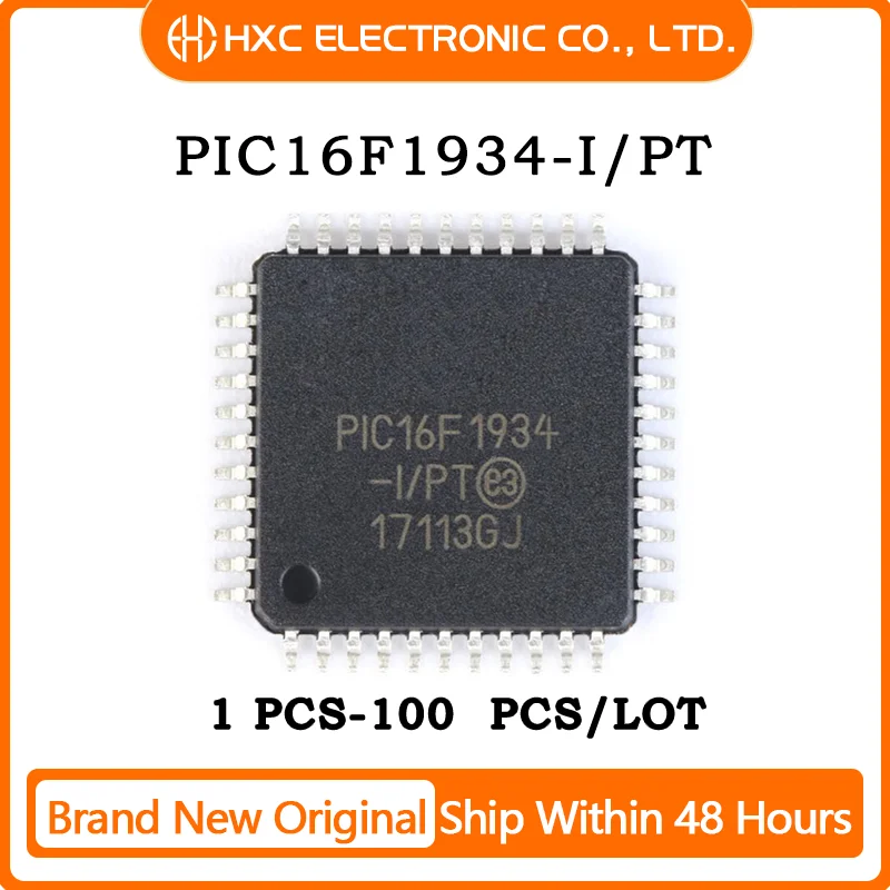 

1/5/10/50PCS PIC16F1934 PIC16F1934-I/PT QFP44 Microcontroller IC NEW