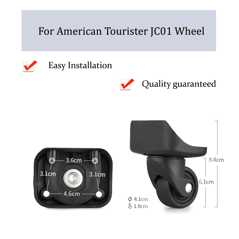 

For American Tourister JC01 Universal Wheel Replacement Trolley Case Luggage Pulley Silent Smooth Shock Absorbing Caster Wheel