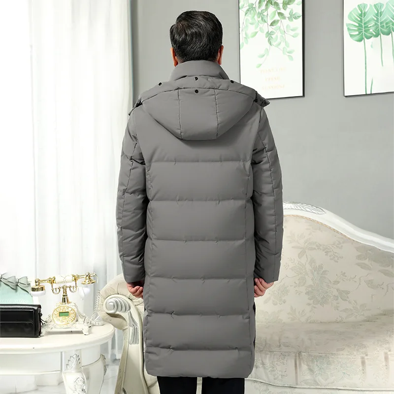 الرجال الشتاء مبطن السترات الدافئة أسفل معاطف السترة سترة يندبروف سترة منفوخة مقنعين عالية الجودة الفاخرة طويلة الحشو HXY294 #4