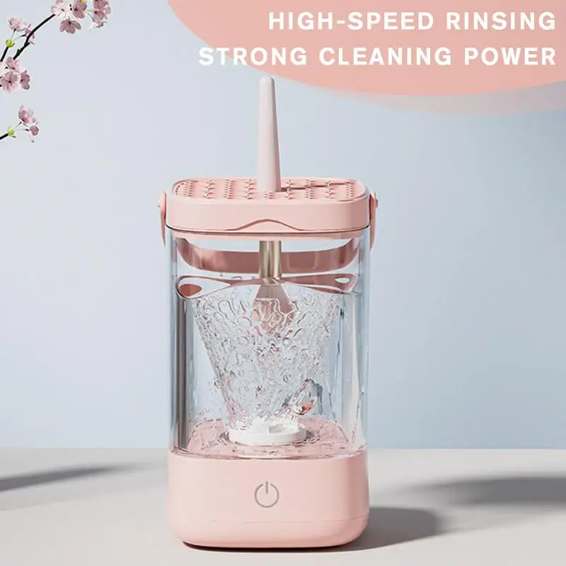 Electric Makeup Brush Cleaner Machine Makeup Brushes Drying Rack Brush Holder Automatic Cosmetic Brush Cleaning And Drying Tool
