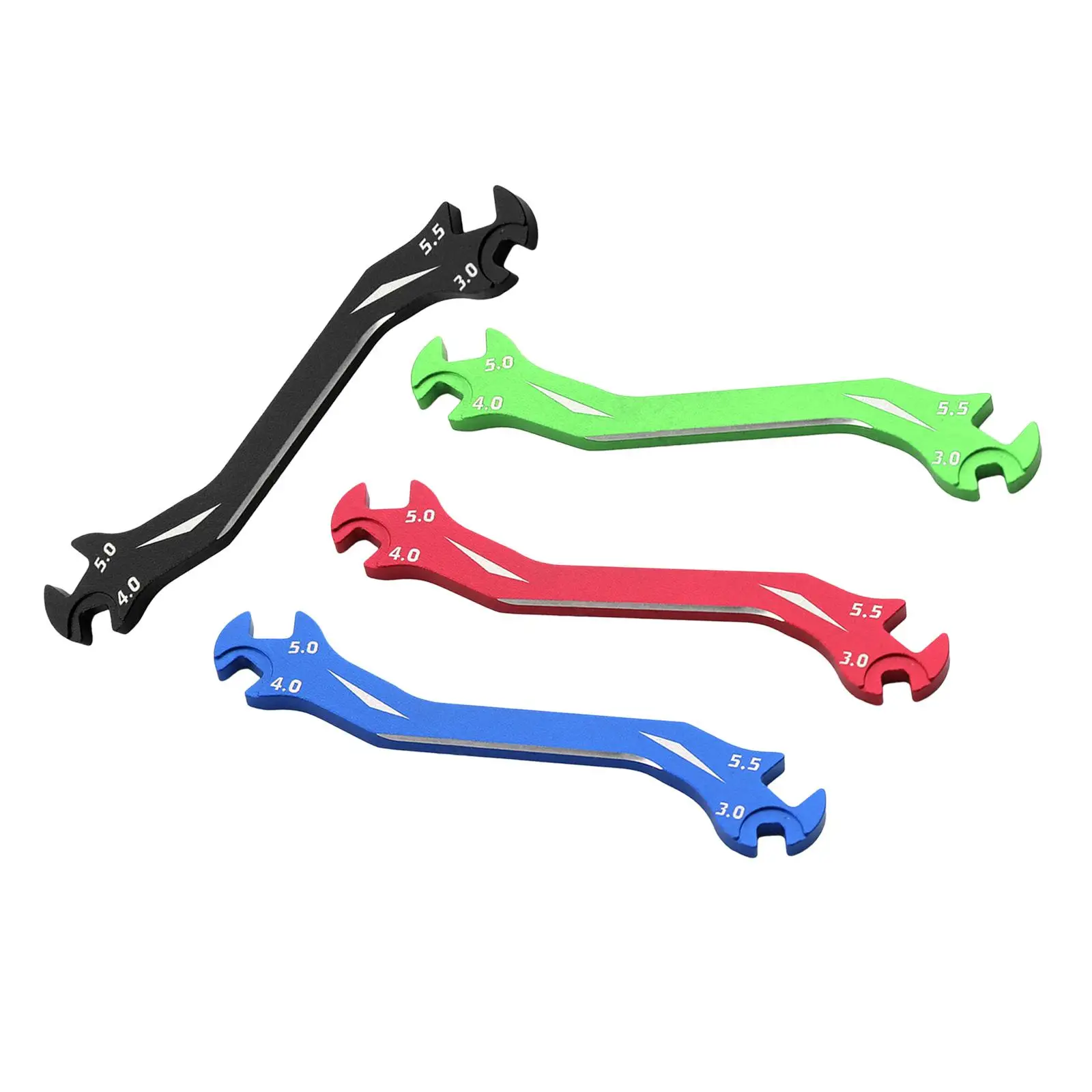 Handheld RC Car Screw Wrench RC Crawler Car Repair Tool 3/4/5/5.5mm Hand Tools Aluminum Alloy