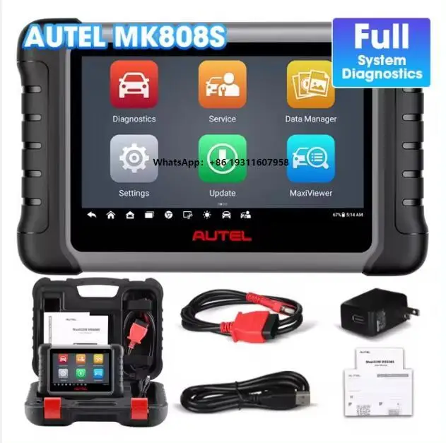 Autel MaxiCOM Mk808s MK808 Mk 808 Scanner Full System Diagnosis Automobile Diagnostic Tool for All Cars