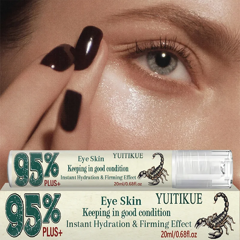 YUITIKUE Hydrating Firming Eye Roller Serum 20ml Portable Metal Ball Roll On Improve Fine Lines Youthful Bright Eye Skin Care