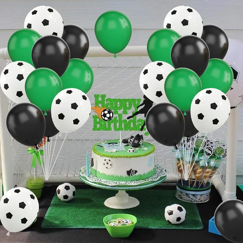 

30Pcs/set Football Latex Balloons 12'' Soccer Helium Air Globos for Kids Boys Sports Theme Birthday Party Decoration Supplies