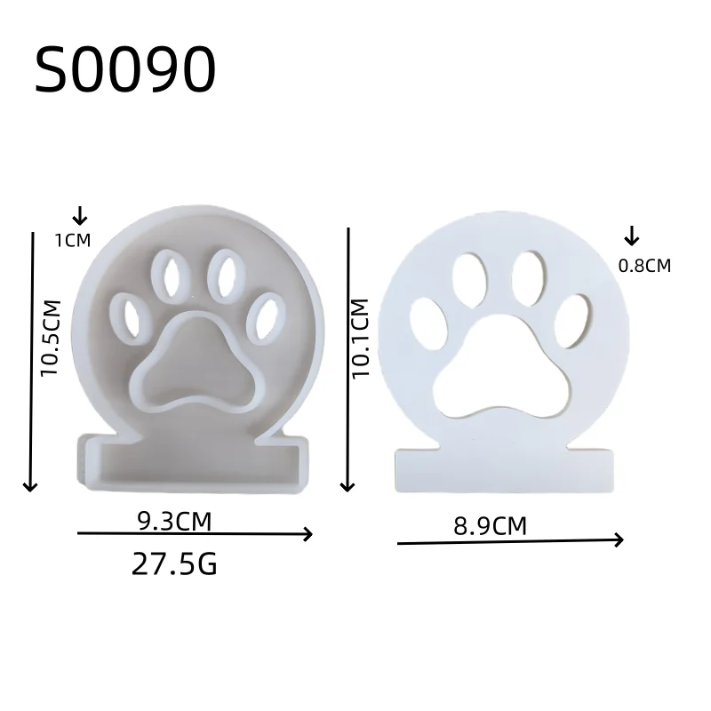 DIY Dog Claw Candle Plug-in Silicone Mold Candlestick Base Gypsum Pendant Epoxy Resin Mold Home Handicraft Decoration Storage