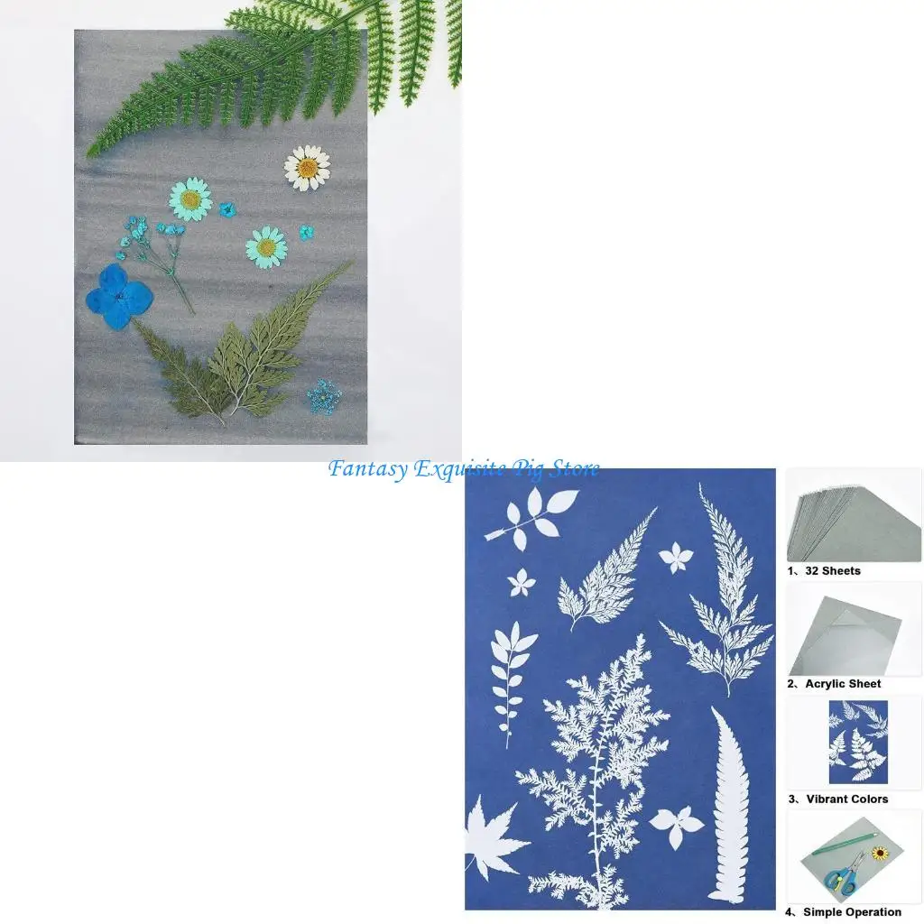 

Комплект бумаги для печати Sun, цианотипная бумага художественная бумага для рисования на солнечной энергии для детей Adul