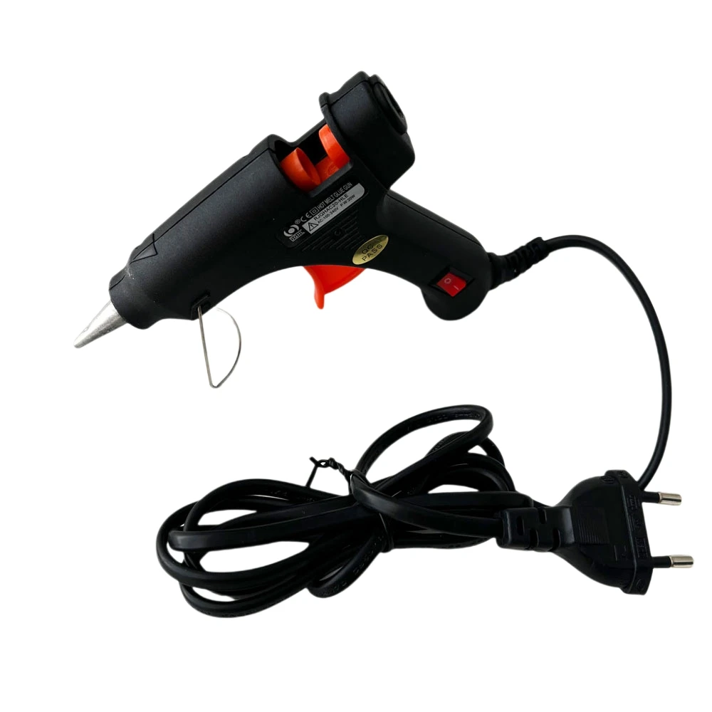 Hot Melt Glue Gun DIY Heat Temperature Thermo EU Electric Repair Tool Use 7mm Glue Sticks for Hair Extension 3 Colors