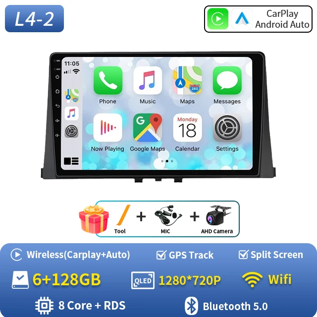 Android 16 Carplay Car Radio Stereo Multimedia Video Player For Citroen Berlingo 2019 Peugeot Partner Rifter 2020 For Opel Combo image 3