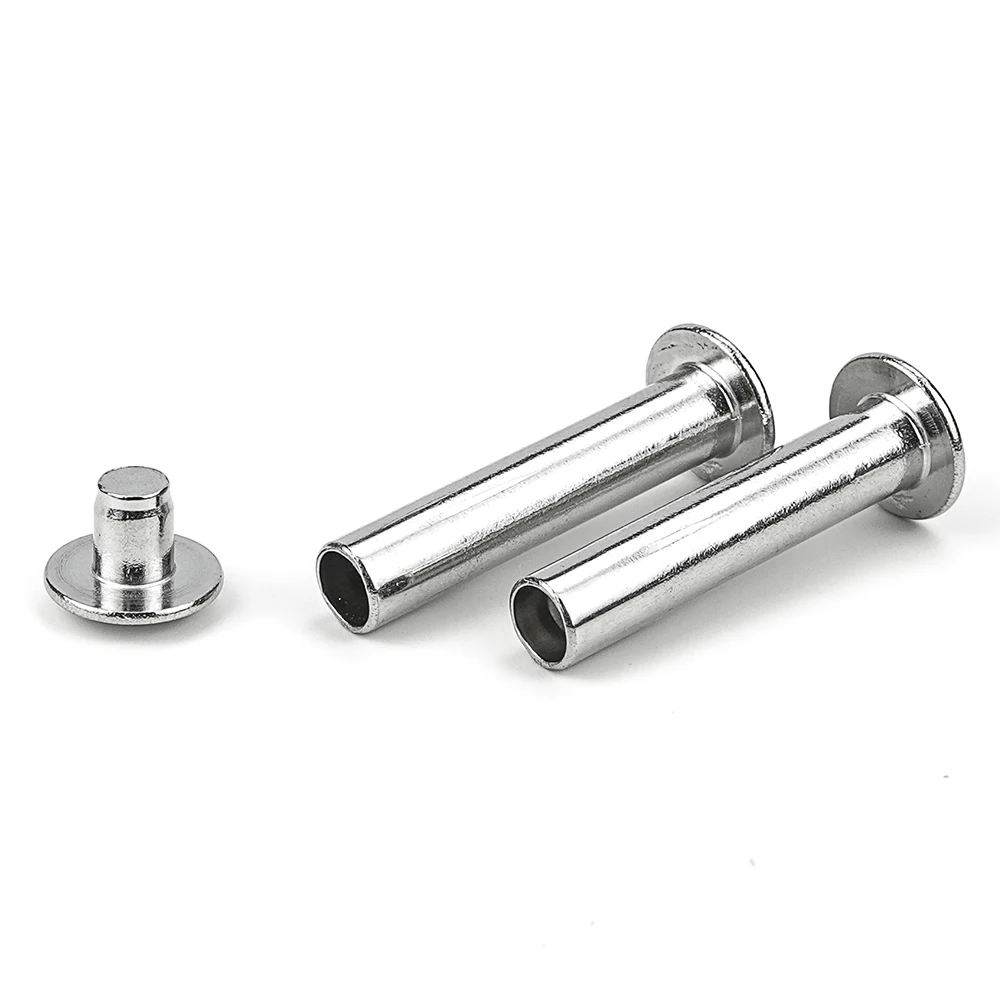 Flat Round Head Hollow Shank Rivet 304 Stainless Steel M2 M3 M4 M5 Semi Dome Head Self-plugging Rivet Truss Mushroom Head Rivets