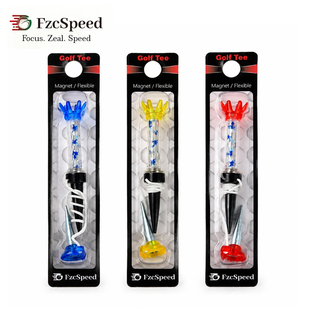 FzcSpeed 80mm/3,15 Zoll 2 Stück Golf-Tees, Golf-Trainingsball-Tee, Magnetischer Step-Down-Ballhalter-Tee, Outdoor-Golfzubehör – Detail 1