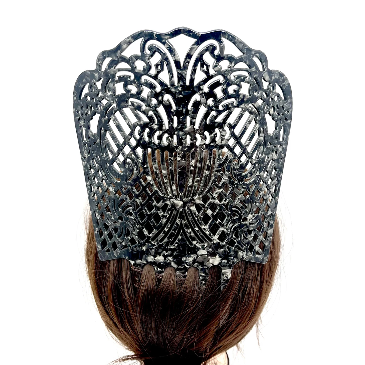 

Винтажные большие женские расчески для волос из ацетата, 9 популярных цветов, высококачественные аксессуары для волос