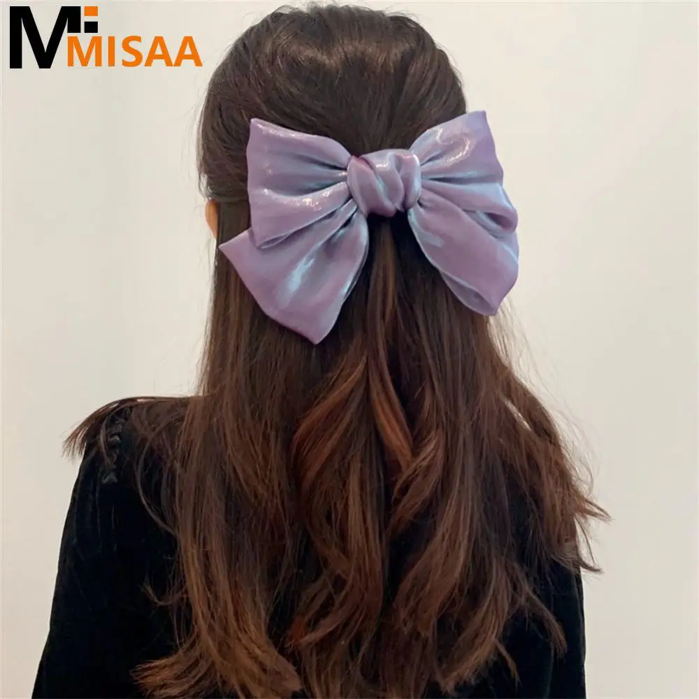 Hair Barrettes Clip French Barrette Headband Cute Fashion Solid Color Bow Hairpins For Women Bowknot Hair Clips Barrette