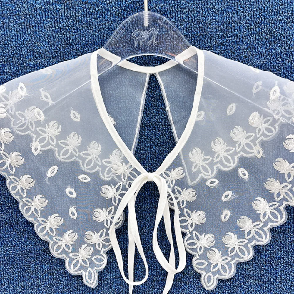 Nuevo bordado, cuello de encaje para mujer, ropa para mujer, ropa para niños, camisa desmontable, capa, collares falsos